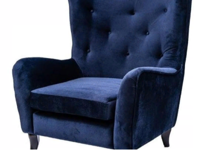 Armchair Textile Fabric Chesterfield Velvet Furniture Living room Modern Couches Blue